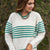Striped Thick Ribbed Trim Sweater