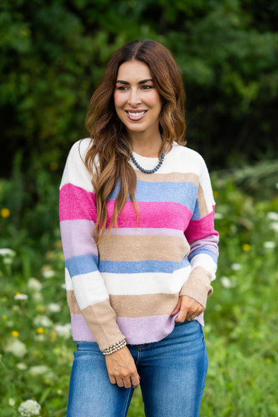 Colorful Comfort Striped Sweater