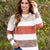 Woven Stripe Details Sweater