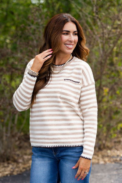 Little Details Striped Sweater