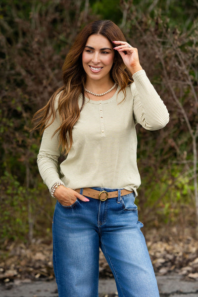 Striped Impressions Henley