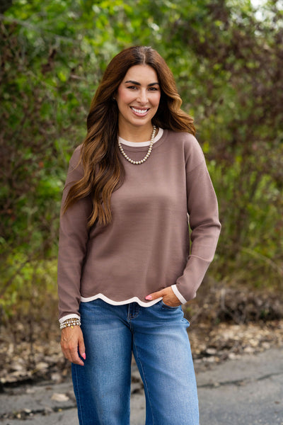 A Touch of Scallop Sweater