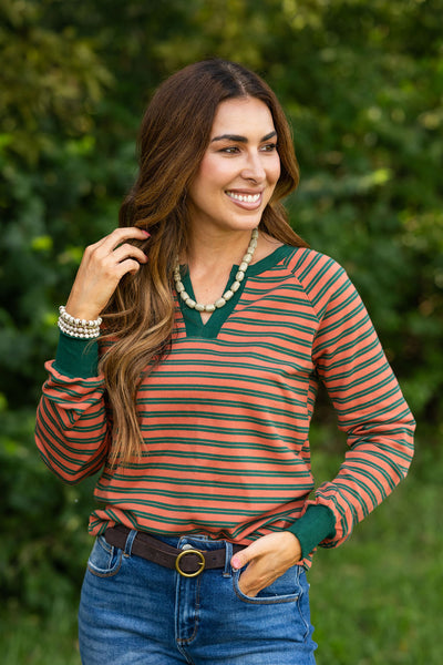 Stripes Meet Style Top