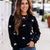 Sweet Bow Details Black Sweater