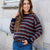 Fall Color Story Navy Striped Sweater