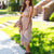 Polished Pairing Tan Pleated Dress & Sweater Set