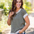 Perfect Contrast Olive & Grey Ribbed Tee