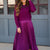 Polished Pairing Plum Pleated Dress & Sweater Set