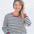 Striped Bold Trimmed Sweater