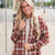 Plaid Sweatshirt Lined Shacket