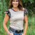 Midnight Garden Ruffle Sleeve Blouse