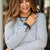 Chic Button Cuff Striped Tee