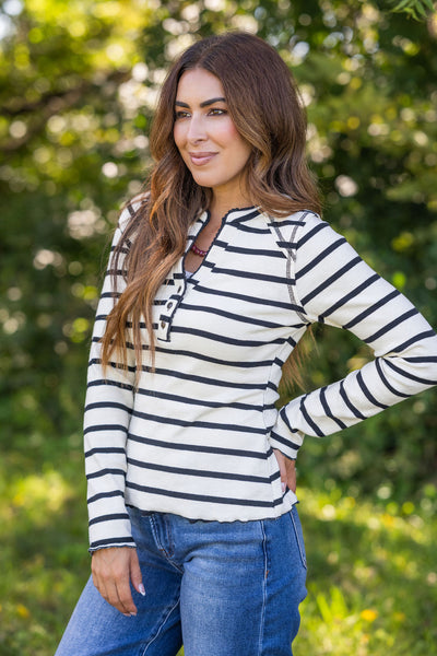 In My Element Striped Henley