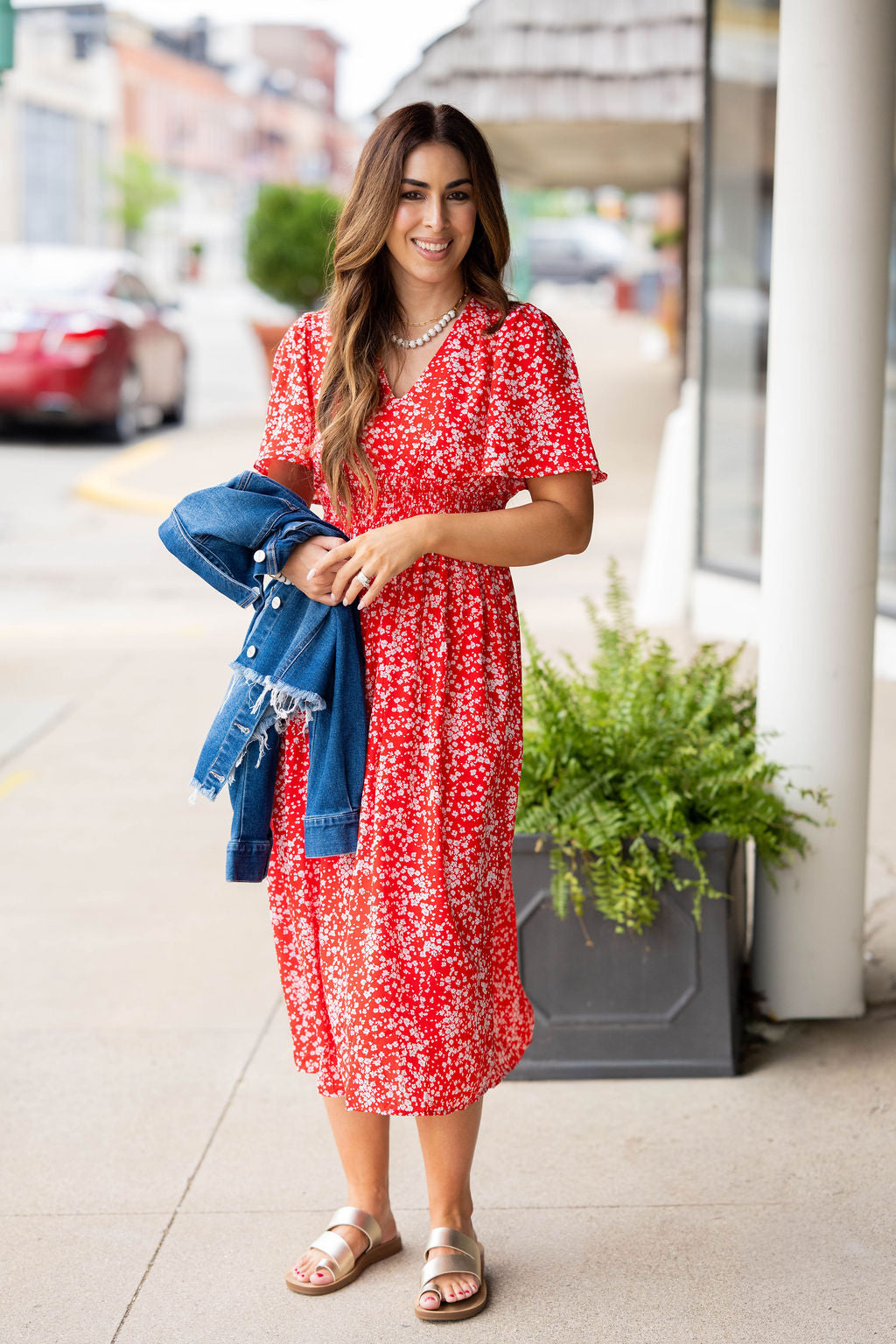 flattering midi dress Meadowlight Midi Dress