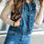 Hooded Denim Vest
