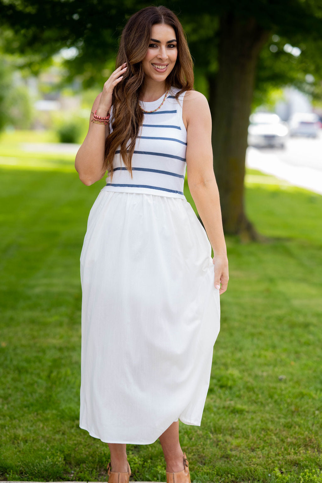 cute summer midi dresses Made For Dress White / L Summer Satin Nightgown Women's Feminine details make the Wedding Edit 2 Finish:Autumn Cherry 23