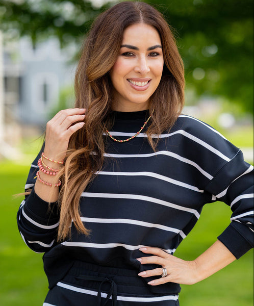 Relax Mode Striped Pullover