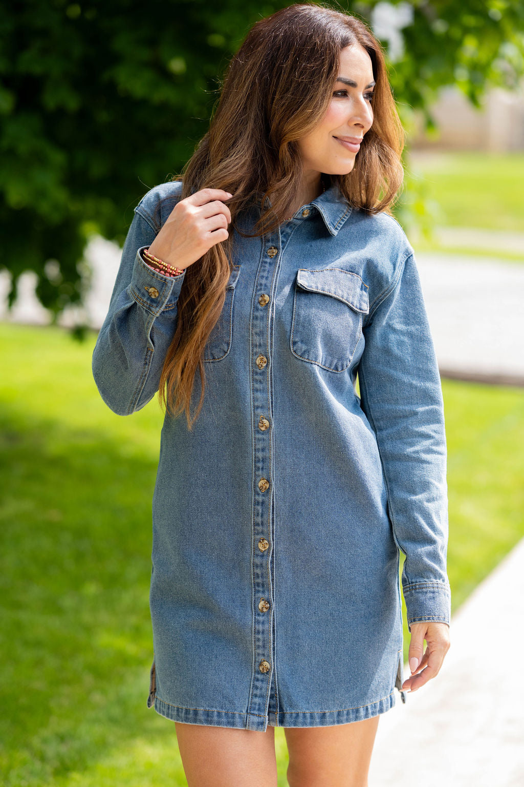 City Stroll Denim Dress Medium Wash / L