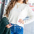 Heathered Honeycomb Pocket Accented Sweater