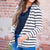 Striped Open Weave Cardigan