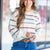 Tri Color Striped Sweater