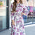 Elegant Floral Tie Top Maxi Dress