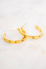 Glimmering Grace Hoop Earrings