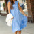 Textured Ruffle Trim V Midi Dress