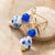 Blue Velvet Dangle Earrings