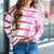 Contrasting Two Tone Striped Sweater