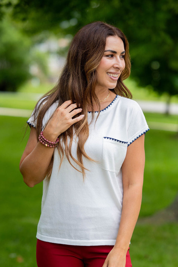 Driftwood Days Knit Tee - Betsey's Boutique Shop -