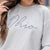 Ohio Grey Cursive Ribbed Graphic Crewneck