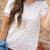 Dashed Lines Striped Trim Tee