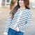 Polished Stripes Button Cardigan