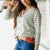 Striped Color Pop Button Cardigan