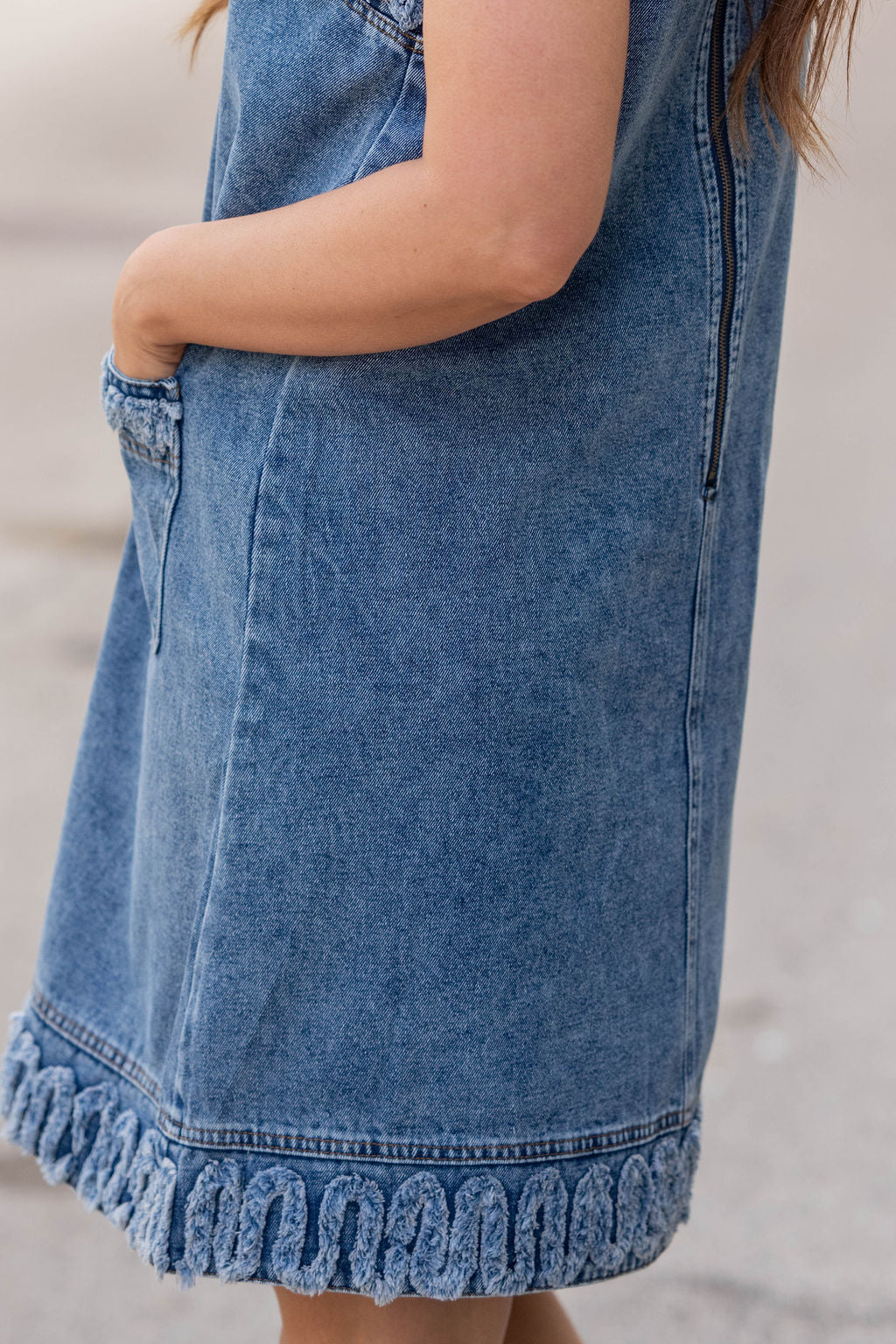 Willow Stitch Denim Tank Dress Medium Wash / XL Willow Stitch Denim Tank Dress Medium Wash / XL