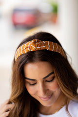 Textured Striped Knotted Headband