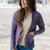 Betsey's Lavender Easy Days Side Slit Cardigan