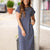 Afternoon Adventure Navy Midi Dress