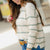 Heathered Stripes Color Trimmed Sweater