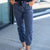 Mineral Washed Drawstring Denim Joggers