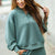 Relaxed Sleeve Quarter Zip Scuba Pullover