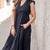 Ruffle Bottom V Midi Dress