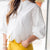 All The Charm Eyelet Trim Blouse