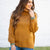 Side Slit Knit Cowl Neck Sweater