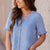 Easy Wear Denim Ruffle Blouse