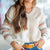 Striped Sleeve V Sweater