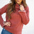 Stitched Trim Cowl Neck Sweater