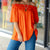 Ruffle Off The Shoulder Tunic Blouse