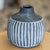 Charcoal Striped Vase